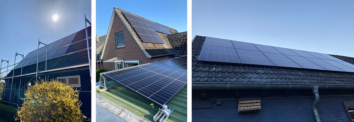 Photovoltaik Montage auf Ost./Westdach und Garage